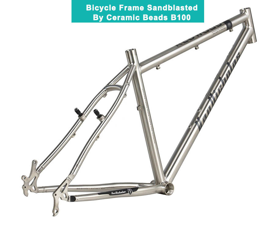 Aktueller Firmenfall über Keramische Perlen-Anwendung 003: Titanfahrrad-Rahmen B100, anwendbare hauptsächlichgröße