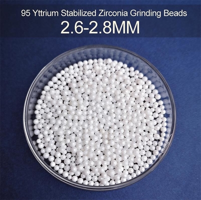 Dichte 6,0 g/Cm3 Zirkonia Schleifmedien Yttrium stabilisiert 2,6-2,8 mm Kugelform