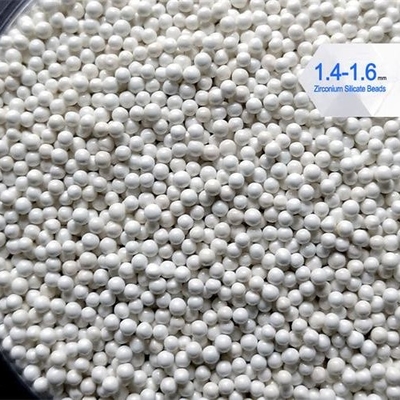 Zirkonium-Kieselsäureverbindungs-Perlen-Schüttdichte 1.4-1.6mm Größe Weiß-65 4 g/cm3 für Farbe/Beschichtungen