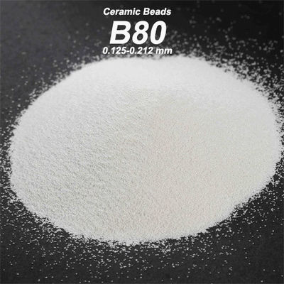 Ideal Spherical Shape Ceramic  Blasting Media B40 B60 B80 B100 For Metal Surface Finish